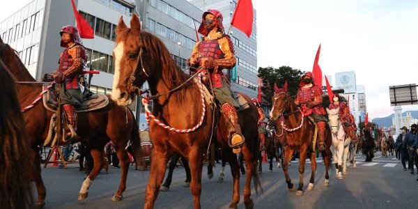 Shingen-ko Festival samurai parade Kofu